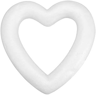 Valiclud Diy Heart זר זר קצף קל משקל חלול חלול בצורת קצף לבן טבעת צביעה בעבודת יד קצף קישוט לקשט למסיבת חתונה