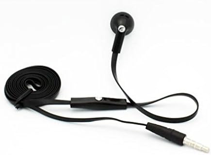 אוזניות מונו אוזניות קווית אוזנית יחידה באוזן 3.5 ממ לטלפון מקסימום 2S, אוזניות שחור שטוח תואם עם ZTE