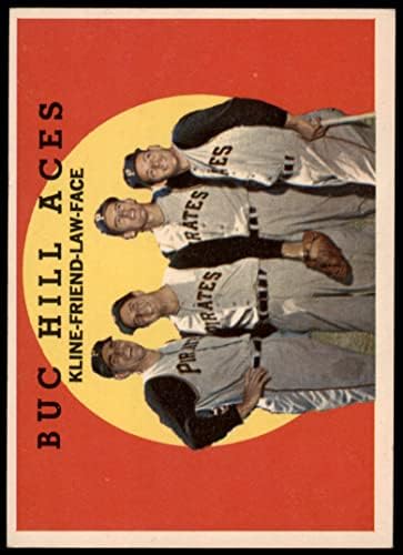 1959 Topps 428 Buc Hill Aces Ron Kline/Bob Friend/Vern Law/Roy Face Pittsburgh Pirates Ex Pirates