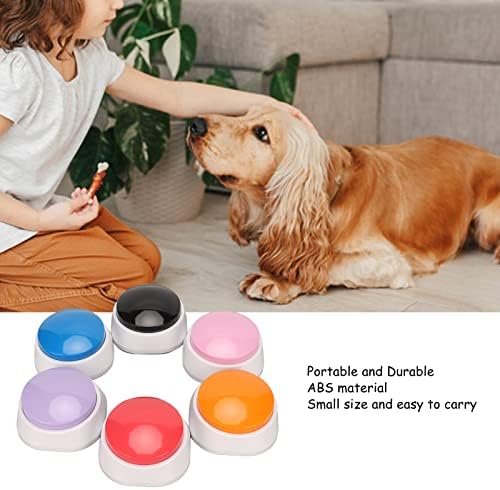 Asixxsix 6 כפתור הקלטת קול צבע, כפתורי תקליטים של 30 שנייה והפעלת כלבים לתקשורת אימוני חיות