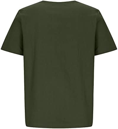 נשים קיץ כותנה פשתן חולצת טי חולצות טרנדי פרחוני הדפסת 2023 מזדמן רופף טוניקת טי ליידי בתוספת גודל צווארון