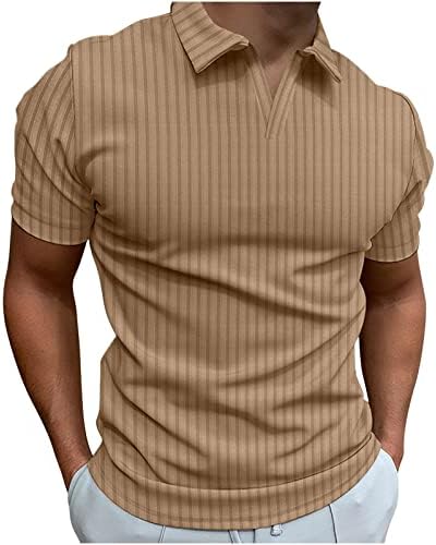 גברים של קלאסי קצר שרוול פולו חולצה עם צווארון מזדמן קיץ דק מתאים גולף חולצות מוצק צבע חולצות