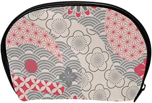תיקים קוסמטיים לנשים, תיקים רודפים מארגן איפור מארגן תיקי איפור בנות, פרח וינטג 'פרחוני יפני מודרני