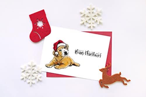 כלבי חג המולד חותמות ברורות לייצור כרטיסים וקישוטים לאלבום תמונות, חותמות גורים חמודות, מילות ברכה