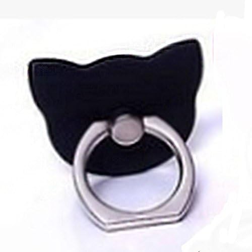 מחזיק אחיזת רכב שחור מעמד טבעת אצבע חתול טבעת מתכת למתכת לטלפון סלולרי אוניברסלי