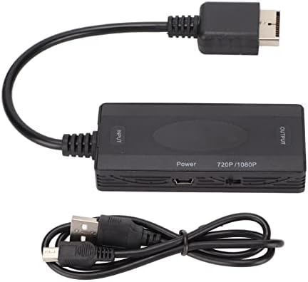 Zunate PS2 למתאם ממיר HDMI, ממיר וידאו PS2 ל- HDMI עבור צג HDTV HDMI, PS2 HDMI תמיכה בכבלים HDMI 16: