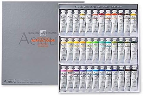 Shinhan 36 צבעים של צבע אקרילי צבעוני סט אמן איכותי איכותי 20 מל