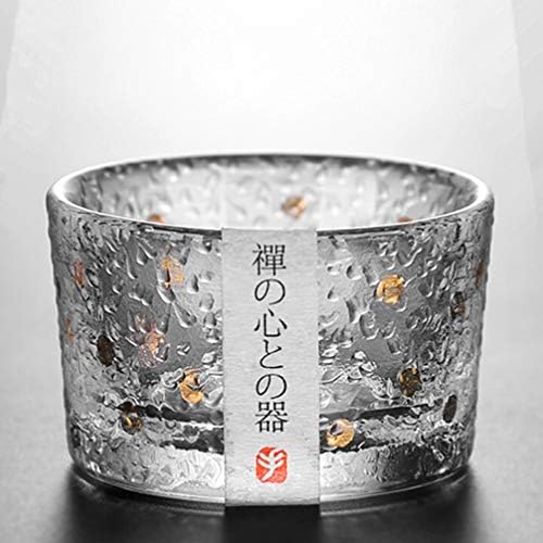 המוטון כוסות צלולות 4 יחידות כוסות כוסות כוסות יפנית סאקה סאקה משקאות עם כוס ויסקי זהב כוסות שתייה כוסות לשתייה