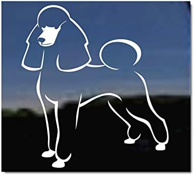 Poodle Standard Nickerstickers® ויניל חלון כלב מדבקה מדבקה