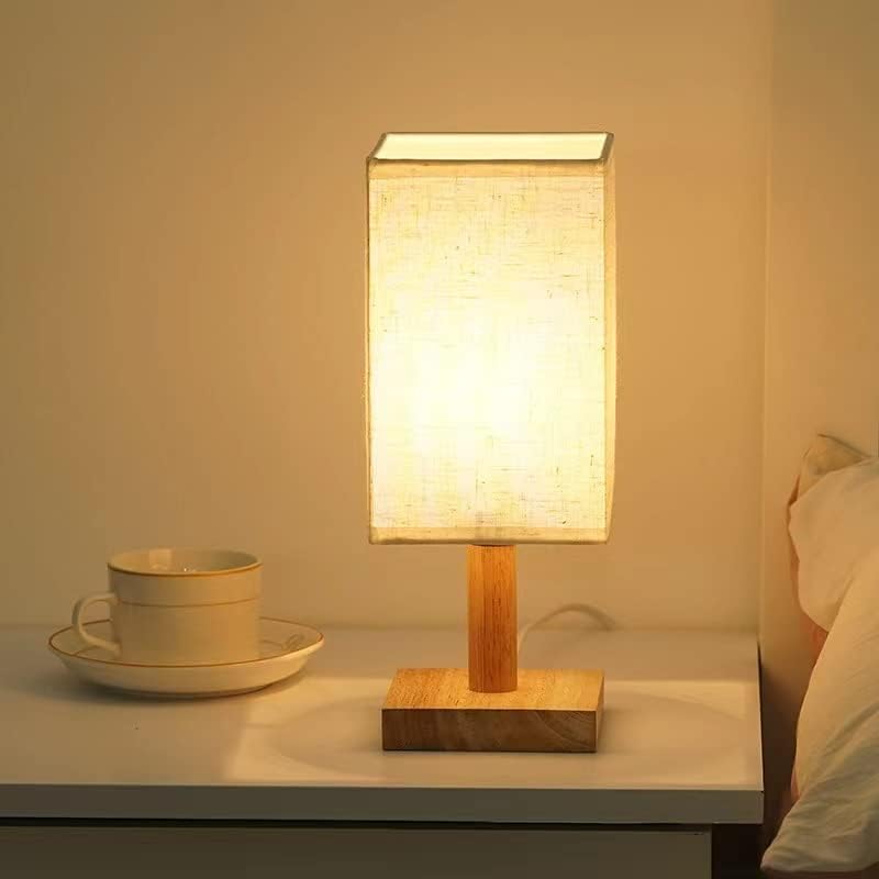 מנורת שולחן ליד מיטת, מינימליסטי קטן מנורה שליד המיטה, מנורת שולחן, צד מנורת שולחן לחדר שינה,כיכר פשתן