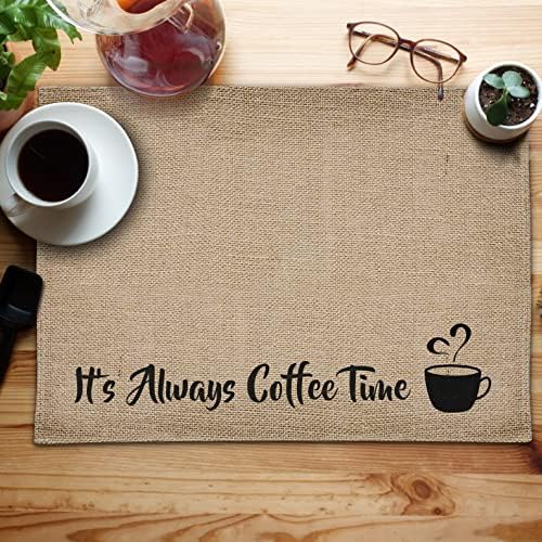 BEILE מצחיק קפה אטום למים שרת קפה - זה תמיד זמן קפה, בית חווה יוטה בר קפה פלאקמט עם יצרנית קפה גיבוי