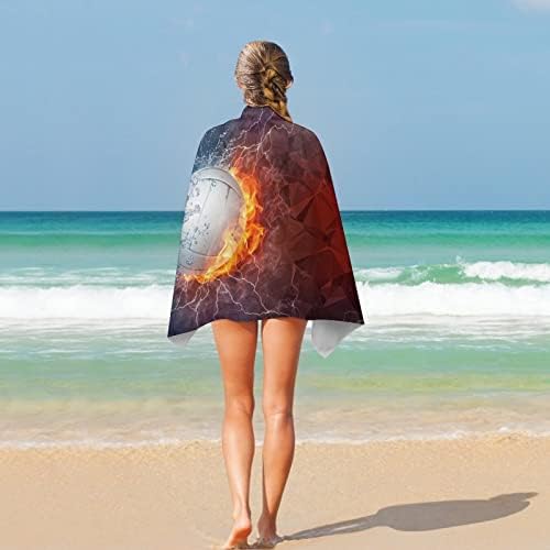 כדורעף במגבות חוף אש ומים לטיול מגבת יבשה מהירה לשחיינים הוכחת חול מגבות חוף לגברים נשים