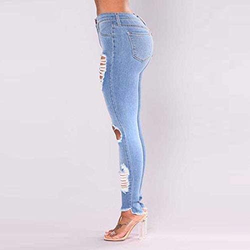 מכנסי ג'ינס ג'ינס של קסילוצ'ר נשים נשות דקיקות בכושר פלוס ג'ינס שיפוע בגודל ג'ינס ג'ינס אופנה אלסטית נמוכה במותניים