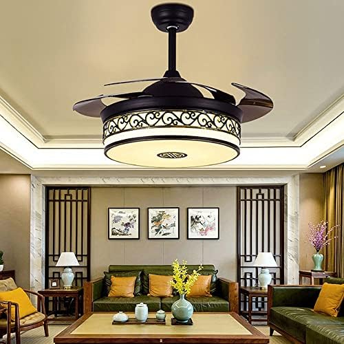 מחיר מפעל סיני מלון פונדק נברשת מאוורר בד רטרו בשלט רחוק מנורה מאוורר מאוור