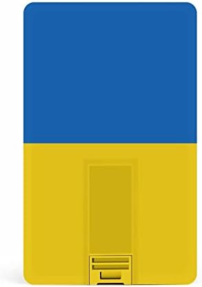 דגל של אוקראינה USB כונן פלאש עיצוב כרטיסי אשראי USB כונן פלאש מפתח מקל זיכרון מותאם אישית 64 גרם