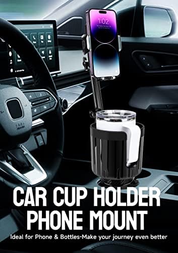 מחזיק כוס Zoeilk Mount טלפון לרכב, מחזיק כוס מכוניות מרחיב ומחזיק טלפון סלולרי, מחזיק כוס גדול