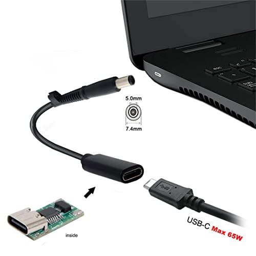 Chenyang Cy USB C ל- DC 20V 7.4x5.0 ממ PD 65W כבל טעינה למחשב נייד HP