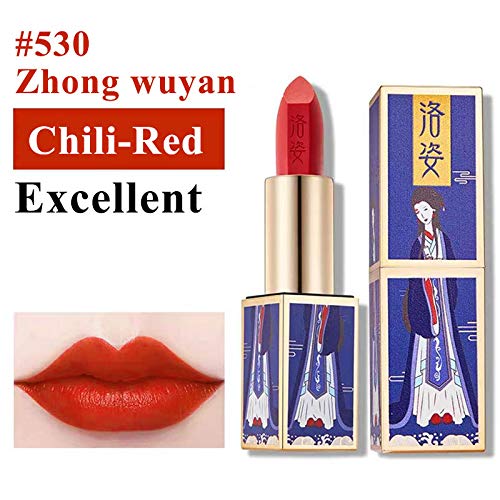 לואוזי מט שפתון עמיד למים לטווח ארוך צבע 24 לחות קלאסי שפות אדומות סיני ארמון סגנון שפתיים איפור סט