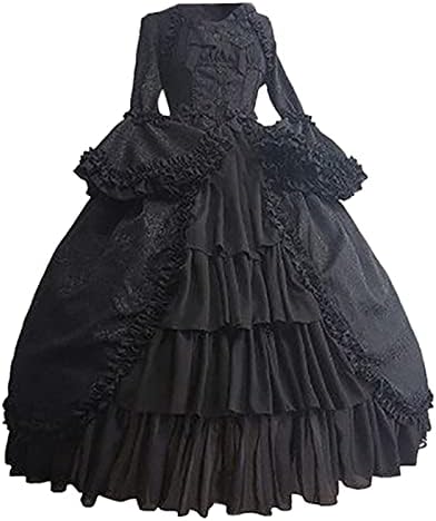 לוליטה נסיכת שמלה לנשים בציר ויקטוריאני שמלת גותי אבוקה שרוול תלבושות רנסנס מימי הביניים משפט שמלות