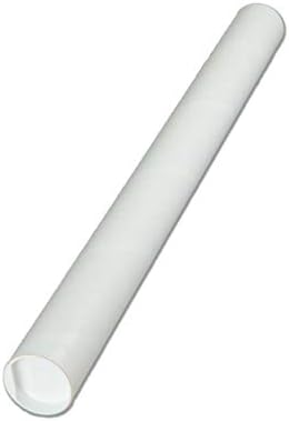 צינורות דיוור לבנים עם כובעים, אורך שמיש בגודל 3 אינץ ' על 12 אינץ