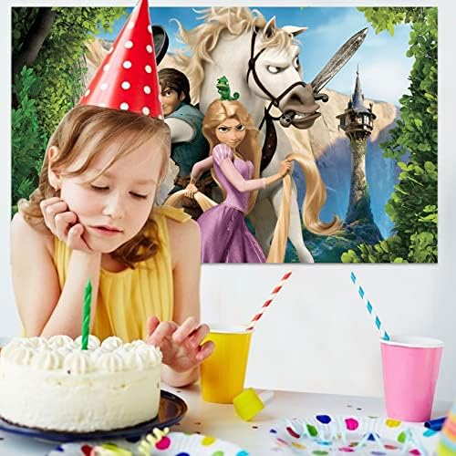 קישוטי מסיבות של טודין רפונזל, רקע יום הולדת של רפונזל, 5 על 3 רגל אספקת מסיבת יום הולדת סבוכה של רפונזל