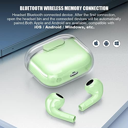 קינגלקי אוזניות אלחוטיות Bluetooth 5.3 חצי אוזניות קלות באוזן עם הפחתת רעש שיחה דיגיטלית, מארז טעינה של
