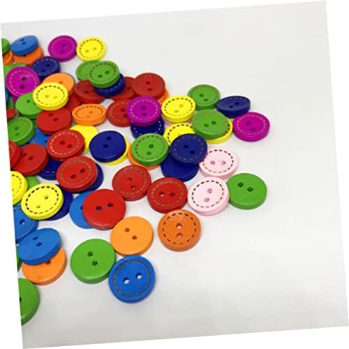 DIDISEAON 100 יחידות קישוטים ליצירה לחצני עיצוב עץ לבגדים כפתורי עץ עיצוב לתינוקות כפתור עגול