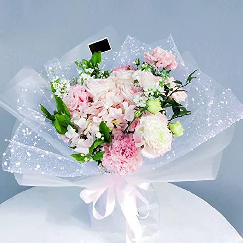 אוקבד סגנון קוריאני עטיפת פרחים רשת שלג נקודה חוט זר פרחים פרחוני עטיפת נייר אריזת מתנה לאריזת