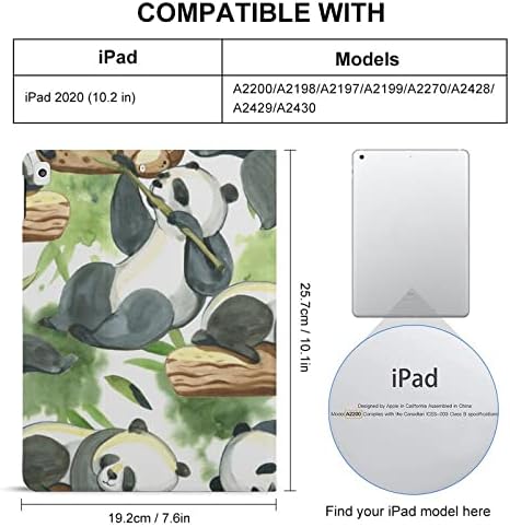 חיות פנדה של חיה תואמת את 2020 IPAD/ iPad AIR 4/ iPad Pro דור 8 & 2021 iPad Pro דור 9 & iPad Air5 Slim
