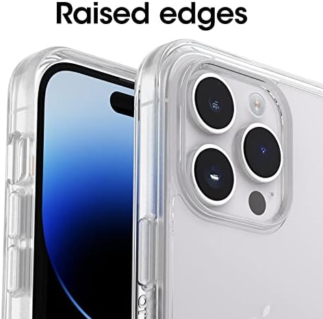 Otterbox iPhone 14 Pro Symmetry Series Case - Clear, Ultra -Sleek, תואם טעינה אלחוטית, קצוות מוגבהים, מגנים