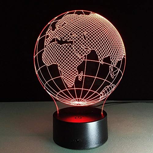 מפת עולם אירופה ואפריקה תאורת מנורת LED תלת מימדית למנורת שולחן שולחן אדמה ביתית ילד 3D לילה ליגה -שולטת