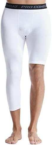 מכנסי ספורט צמודים של כדורסל הגברים החדשים של מכנסי ספורט צמודים 3/4 מכנסי דחיסה ברגל אחת תחתונים תחתונים