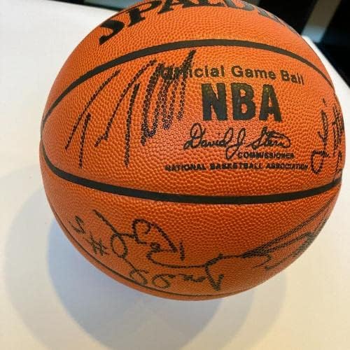 1992-93 קבוצת הקסמים של אורלנדו חתמה על משחק Spalding רשמי של NBA כדורסל Shaq - כדורסל חתימה