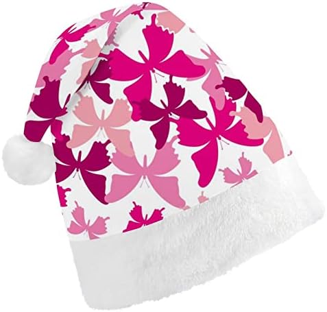 ורוד פרפר סרטן מעל חג המולד כובעי בתפזורת מבוגרים כובעי חג המולד כובע לחגים חג המולד ספקי צד