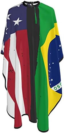 ארהב דגל ברזיל ברבר קייפ מקצועי מספרה אטומה למים כיסוי כיסוי אנטי-סטטי אנטי סטטי שכמייה שכמייה