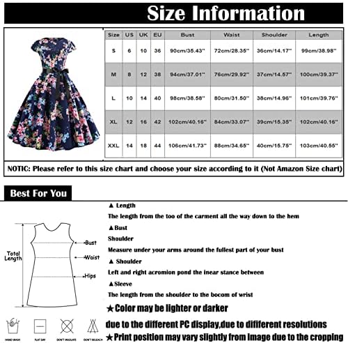 שמלות מזדמנות לנשים הדפס וינטג