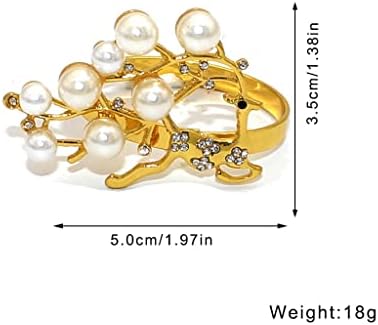 ZLXDP מפית טבעת אבזם מפית מתכת מתאים לקישוט שולחן מסיבות לחתונה 24 יחידות