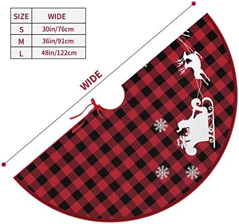 חצאית עץ חג המולד משובצת באפלו 48 אינץ