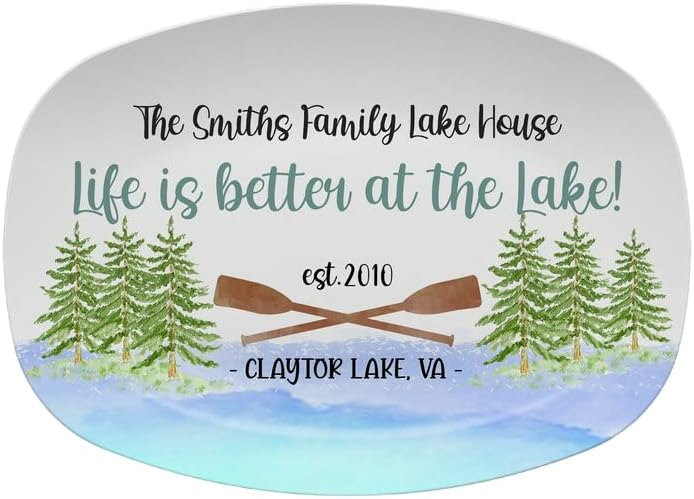החיים טובים יותר בפלטת האגם, מתנה ליום האב, מתנת בית אגם, פלטת בית האגם, שם משפחה בהתאמה אישית שם משפחה,