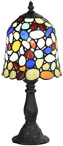 בייה ל10729 צבעוני מרוצף בסגנון טיפאני ויטראז 'מנורת שולחן עם אהיל רחב 6 אינץ', רב צבעוני, 15