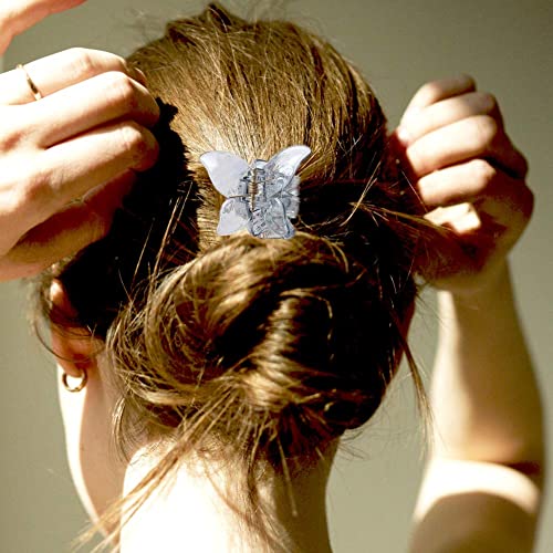6 יחידות פרפר שיער קליפים עבור בנות חמוד החלקה טופר קליפים פרפר קל משקל שיער מלחציים לסת אביזרי