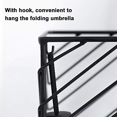 דוכני מטריה, מטריית רשת מתכת עם ווים, בסיס השיש יציב ועמיד, עבור מסדרון מסדרון משרדים עיצוב מבואה/מטריית