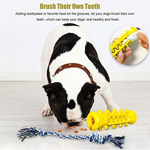 צעצוע לעיסת כלבים של טאנג-CN עם חבל מעוות לעיסות אגרסיביות, מברשת שיניים כלבים לעיסה צעצוע צעצוע