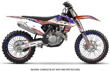 Ext-F Merica USA Senge Graphics ערכה מלאה עם Rider I.D. תואם ל- KTM