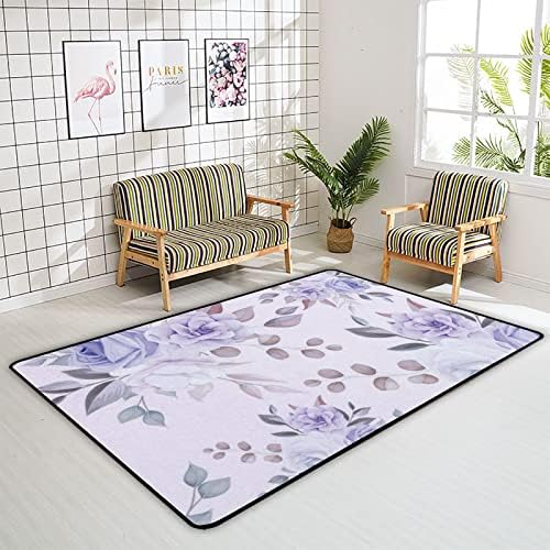 זוחל שטיח מקורה משחק מחצלת פרח סגול לסלון חדר שינה חינוכי חינוך חינוכי שטיח שטיח 60x39 אינץ '