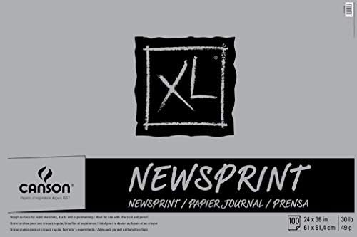 Canson XL Series נייר טביעת עיתון, כרית קיפול, 9x12 אינץ ', 100 גיליונות - נייר אמנים למבוגרים