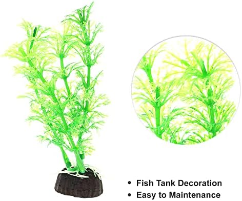 Crocoste 2 PCS צמחי פלסטיק אקווריום, צמח מימי מלאכותי לקישוט צמחי נוף מיכלי דגים, ירוק, 4.72