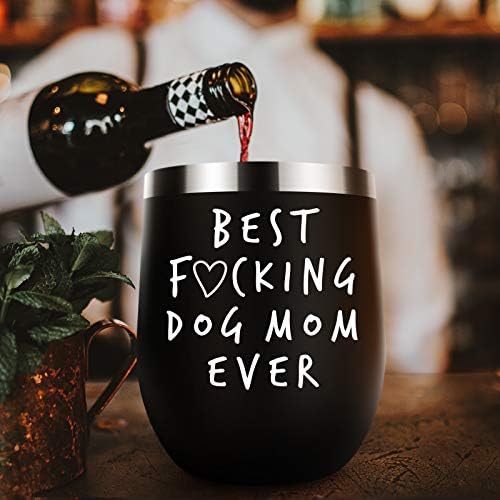 י-י - מאמו כלב אמא מתנות לנשים יין כוס הטוב ביותר מזוין כלב אמא אי פעם קפה כוס כלב אוהבי מתנות לנשים כלב