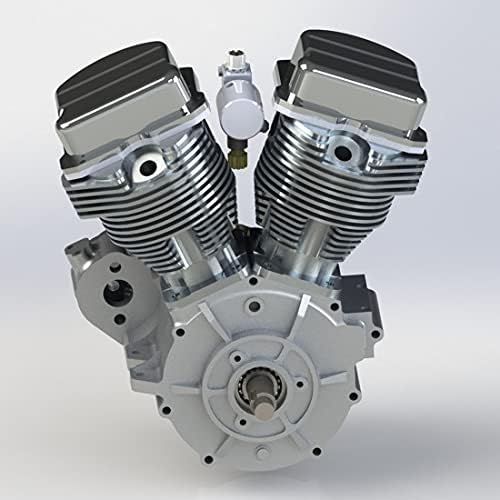 ערכת דגם של מנוע בעירה פנימית של Genyuu, FG-VT9 9CC V-TYPE מנוע מנוע, דגם מנוע דו-צילינדרים עם ארבעה פעימות