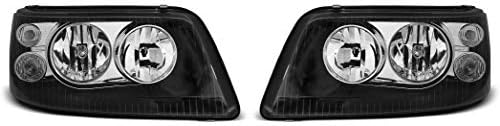 פנסים קדמיים-1677 אורות קדמיים לרכב מנורות רכב פנסי פנס פנסי נהג ונוסע צד סט שלם הרכבה פנס שחור תואם